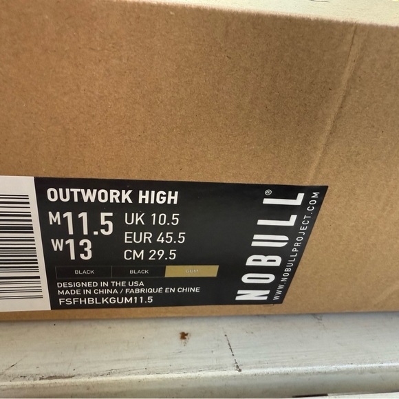 NOBULL Black and Gum High-Top Men's Shoes - 11.5 - Picture 7 of 7